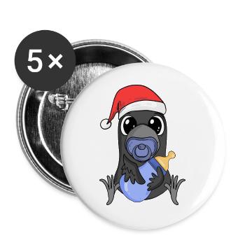 Crow Baby - Buttons large 2.2''/56 mm (5-pack) - white - Front