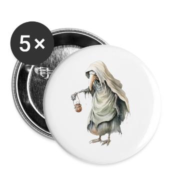 Mythical Creature With Death Mask Fantasy Shirt - Buttons large 2.2''/56 mm (5-pack) - white - Front