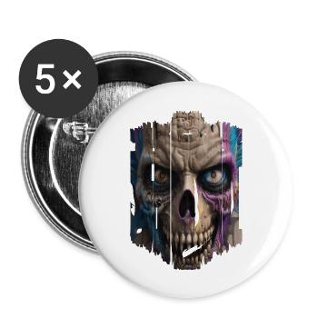 Graffiti Street Art Spray Colors Cool Artist Retro - Buttons large 2.2''/56 mm (5-pack) - white - Front