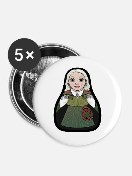 Losstinta - Buttons groß 56 mm (5er Pack) - Weiß