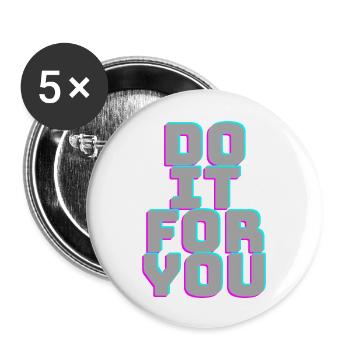 DoItForYou (FaitesPourVous) - Lot de 5 grands badges (56 mm) - blanc - Devant