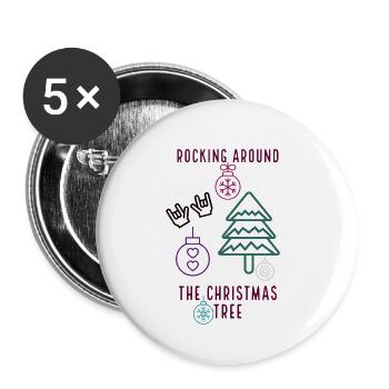 Rrrocking arround - Buttons large 2.2''/56 mm (5-pack) - white - Front