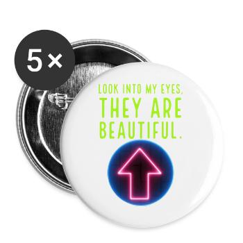 Beautiful eyes - Buttons groß 56 mm (5er Pack) - Weiß - Vorne