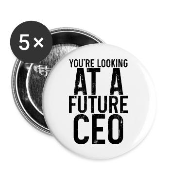 You're Looking At A Future CEO 3 - Buttons large 2.2''/56 mm (5-pack) - white - Front