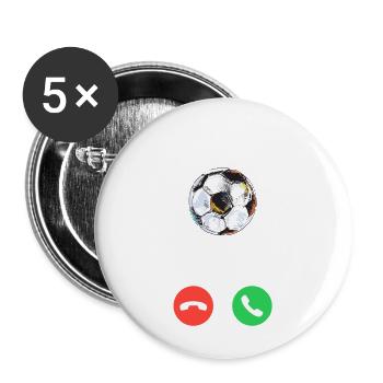 Le Foot m'appelle - J'aime le Foot - Lot de 5 grands badges (56 mm) - blanc - Devant