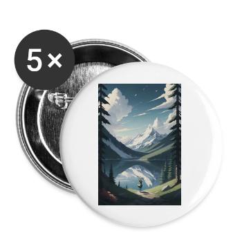 Der Seelen- See - Buttons groß 56 mm (5er Pack) - Weiß - Vorne