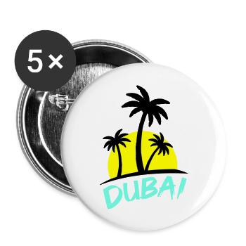 dubai - Buttons groß 56 mm (5er Pack) - Weiß - Vorne