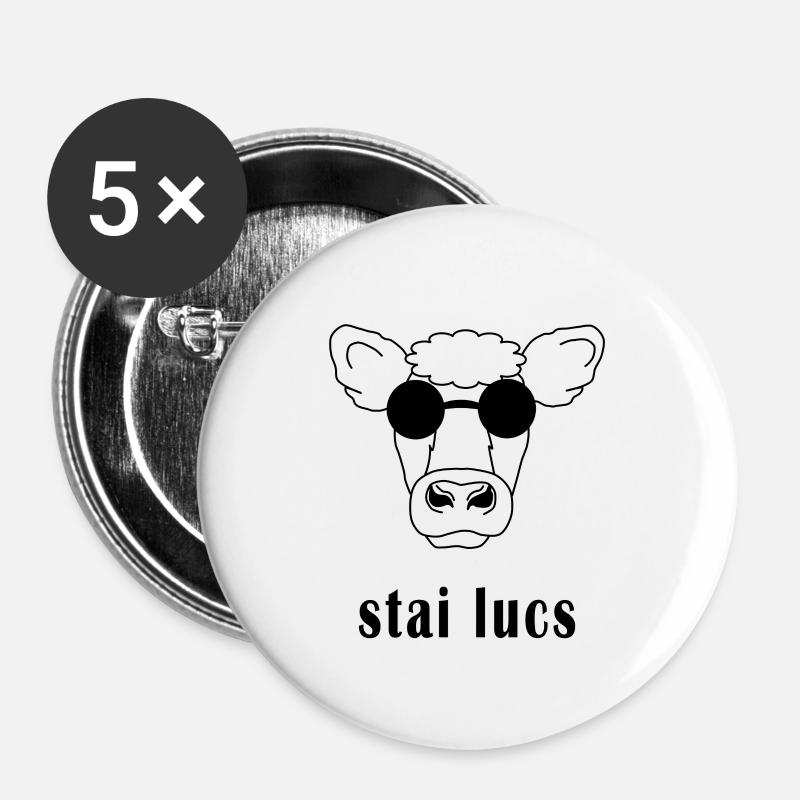 Stai Lucs - Buttons large 2.2''/56 mm (5-pack) - white