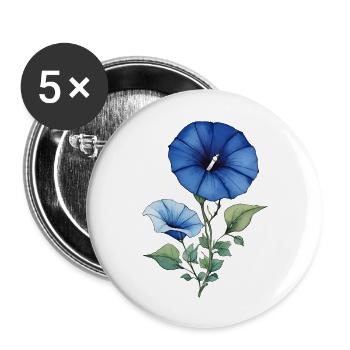 Gloire du matin - Lot de 5 grands badges (56 mm) - blanc - Devant