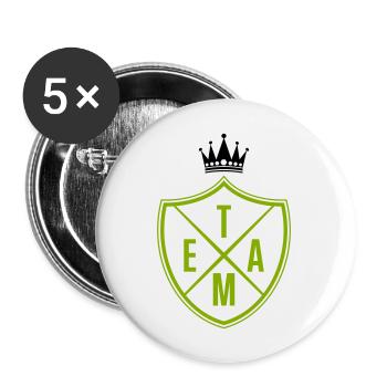 team krone - Buttons groß 56 mm (5er Pack) - Weiß - Vorne