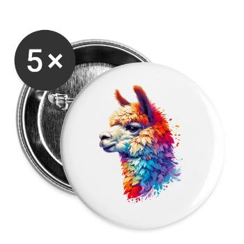 Alpaca - Buttons large 2.2''/56 mm (5-pack) - white - Front