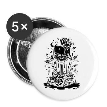 Vibrant Jungle Leaf Pattern T-Shirt - Buttons large 2.2''/56 mm (5-pack) - white - Front