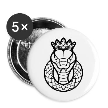 Noble Majesté du Serpent - Lot de 5 grands badges (56 mm) - blanc - Devant