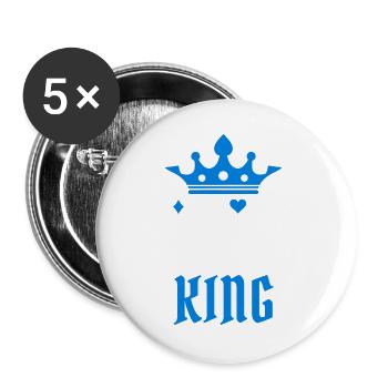Joueurs professionnels jouer casino poker roi poker tour - Lot de 5 grands badges (56 mm) - blanc - Devant