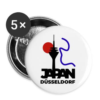 Japan goes Dusseldorf - Buttons large 2.2''/56 mm (5-pack) - white - Front