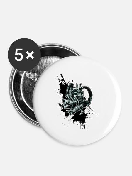 My GraffitiAlien - Buttons groß 56 mm (5er Pack) - Weiß