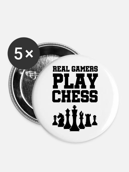 schachfiguren chess - Buttons groß 56 mm (5er Pack) - Weiß