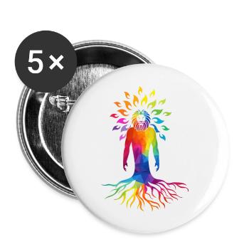 Symbol of nature's lowest common denominator - Buttons large 2.2''/56 mm (5-pack) - white - Front