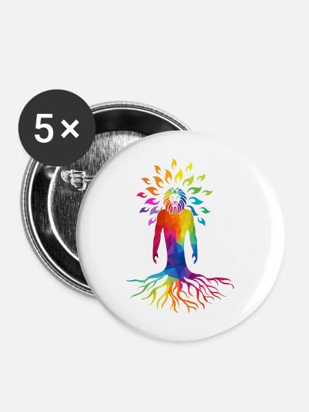 Symbol of nature's lowest common denominator - Buttons large 2.2''/56 mm (5-pack) - white