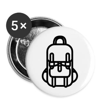 Backpack - Buttons large 2.2''/56 mm (5-pack) - white - Front