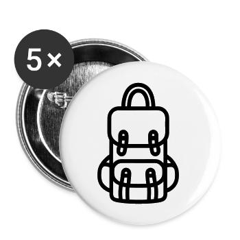Backpack - Buttons large 2.2''/56 mm (5-pack) - white - Front