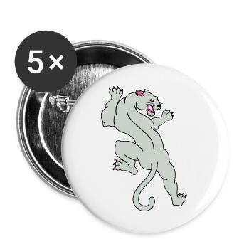 panthers 02 - Buttons large 2.2''/56 mm (5-pack) - white - Front