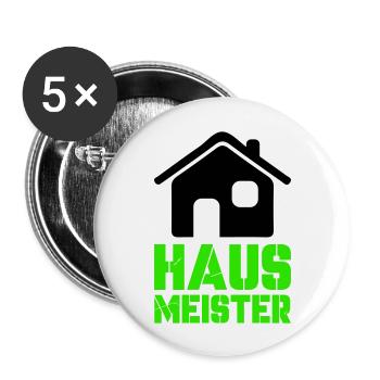 Gardien 1 - Lot de 5 grands badges (56 mm) - blanc - Devant