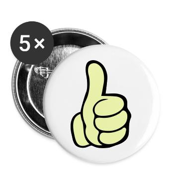 like hand - Buttons large 2.2''/56 mm (5-pack) - white - Front