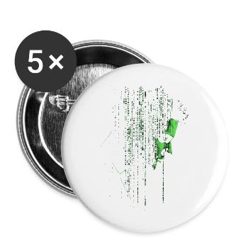 Hackerdesign, Programmierung, Hacker - Buttons groß 56 mm (5er Pack) - Weiß - Vorne