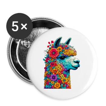 Alpaca - Buttons large 2.2''/56 mm (5-pack) - white - Front