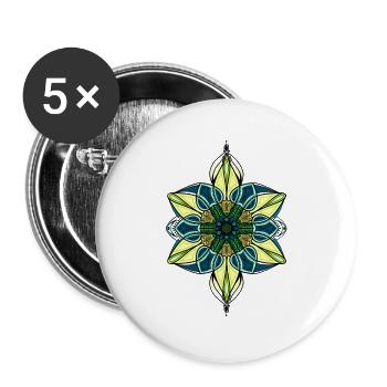 Ornament - Buttons large 2.2''/56 mm (5-pack) - white - Front