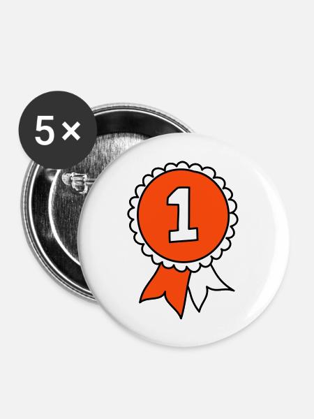Medal tricolor, award - Buttons large 2.2''/56 mm (5-pack) - white
