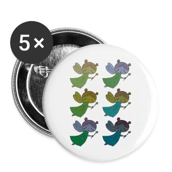 Fee 6fold multicoloured - Buttons large 2.2''/56 mm (5-pack) - white - Front