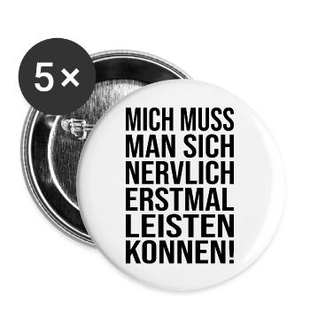 Funny Saying Picture Funny Humor Gift Idea - Buttons large 2.2''/56 mm (5-pack) - white - Front