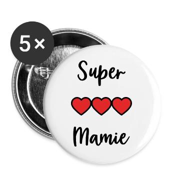 OMA. MAMA. OMA. MUTTERTAG - Buttons groß 56 mm (5er Pack) - Weiß - Vorne