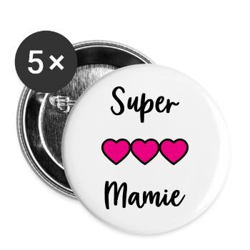 GRANNY. MOM. GRANDMA. MOTHER'S DAY - Buttons large 2.2''/56 mm (5-pack) - white - Front