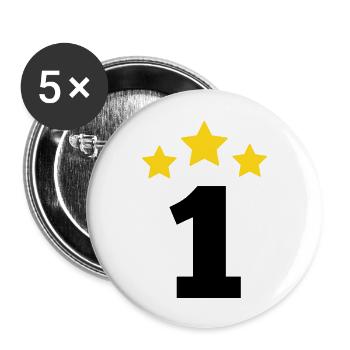 1 an étoile - cadeau de 1e anniversaire - Lot de 5 grands badges (56 mm) - blanc - Devant