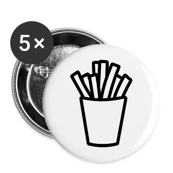 French fries - Buttons large 2.2''/56 mm (5-pack) - white - Front