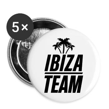 Ibiza Team - Buttons large 2.2''/56 mm (5-pack) - white - Front