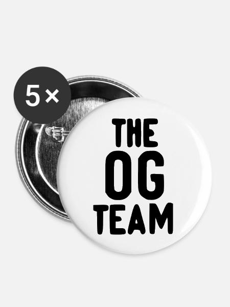 Das OG-Team - Buttons groß 56 mm (5er Pack) - Weiß