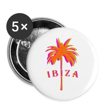 Palme Ibiza 2024 - Buttons large 2.2''/56 mm (5-pack) - white - Front
