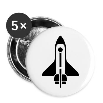Rocket - Buttons large 2.2''/56 mm (5-pack) - white - Front