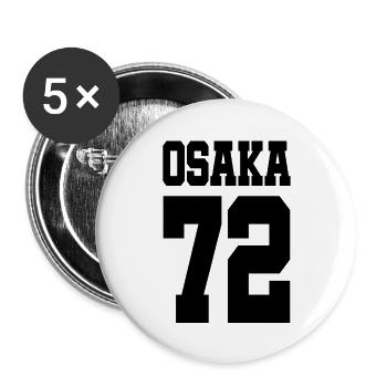 Osaka 72 - Ligue de football - Japon - Tokyo - Kobe - Lot de 5 grands badges (56 mm) - blanc - Devant