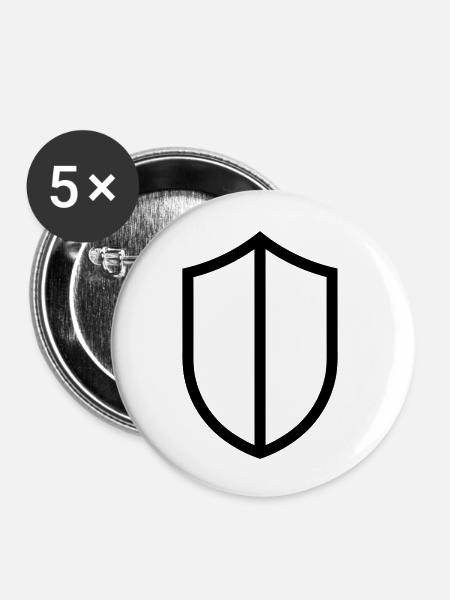 Schild - Buttons groß 56 mm (5er Pack) - Weiß