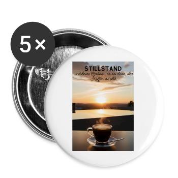 Standing still is not an option unless the coffee - Buttons large 2.2''/56 mm (5-pack) - white - Front