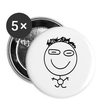 Möyy - Legende Created by Different Line Art Spies - Buttons groß 56 mm (5er Pack) - Weiß - Vorne