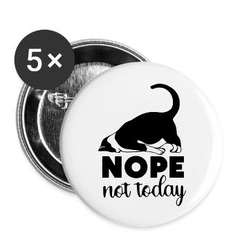 nope not today - Buttons large 2.2''/56 mm (5-pack) - white - Front