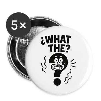 What The? - Buttons large 2.2''/56 mm (5-pack) - white - Front