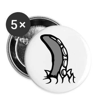 Tentacule Octopus Monster Chemise déchirée Alien - Lot de 5 grands badges (56 mm) - blanc - Devant