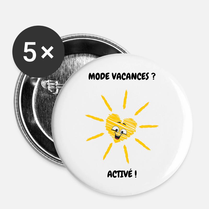 Active vacation mode - Buttons large 2.2''/56 mm (5-pack) - white